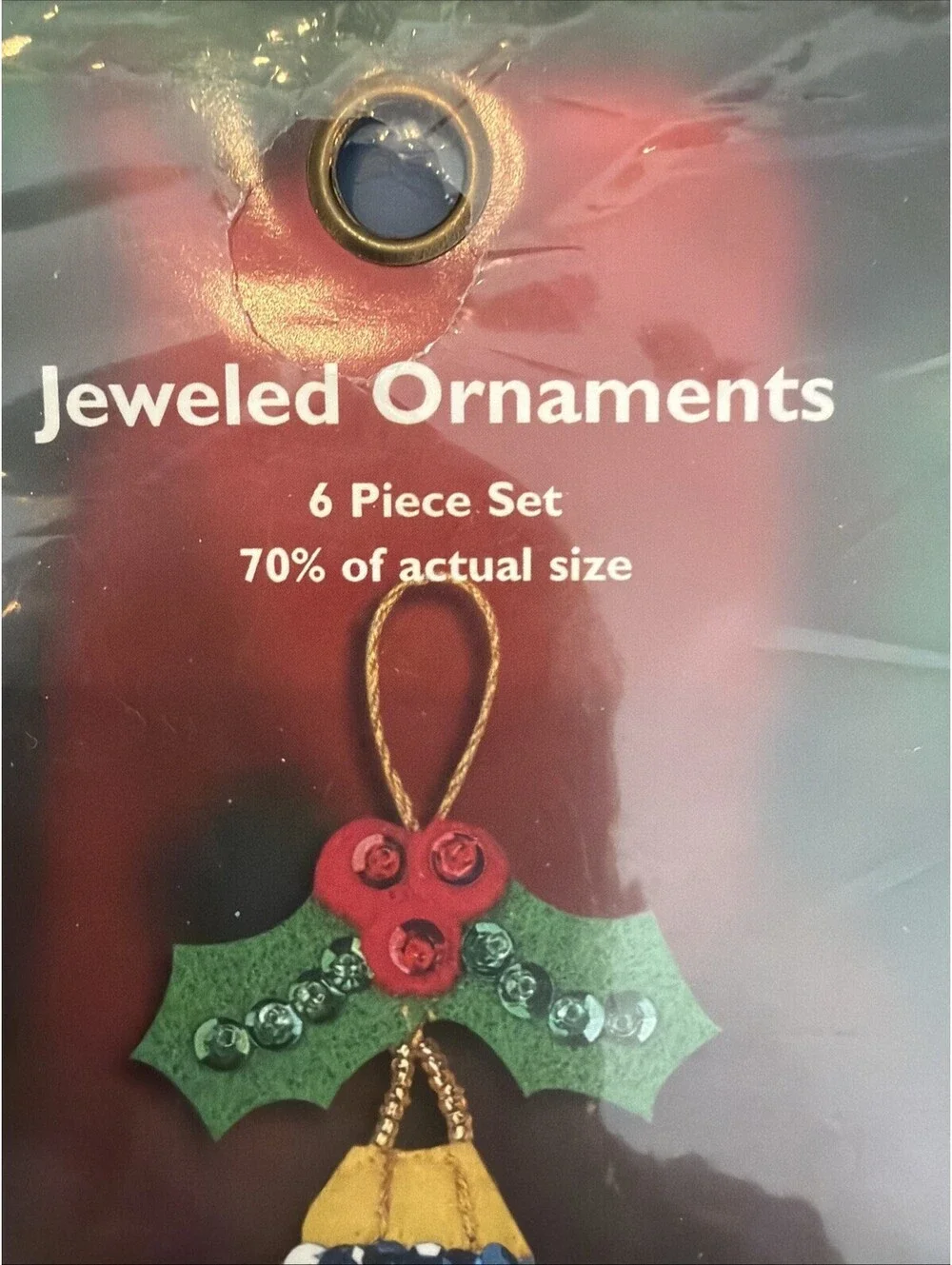 Rare DIY Bucilla Jeweled Ornament Kit 6 Ornaments New Sealed